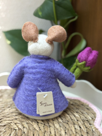 Sjaal met Verhaal | Tulpenmuis | Paars