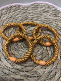 Elastiek | Glitter Bruintje