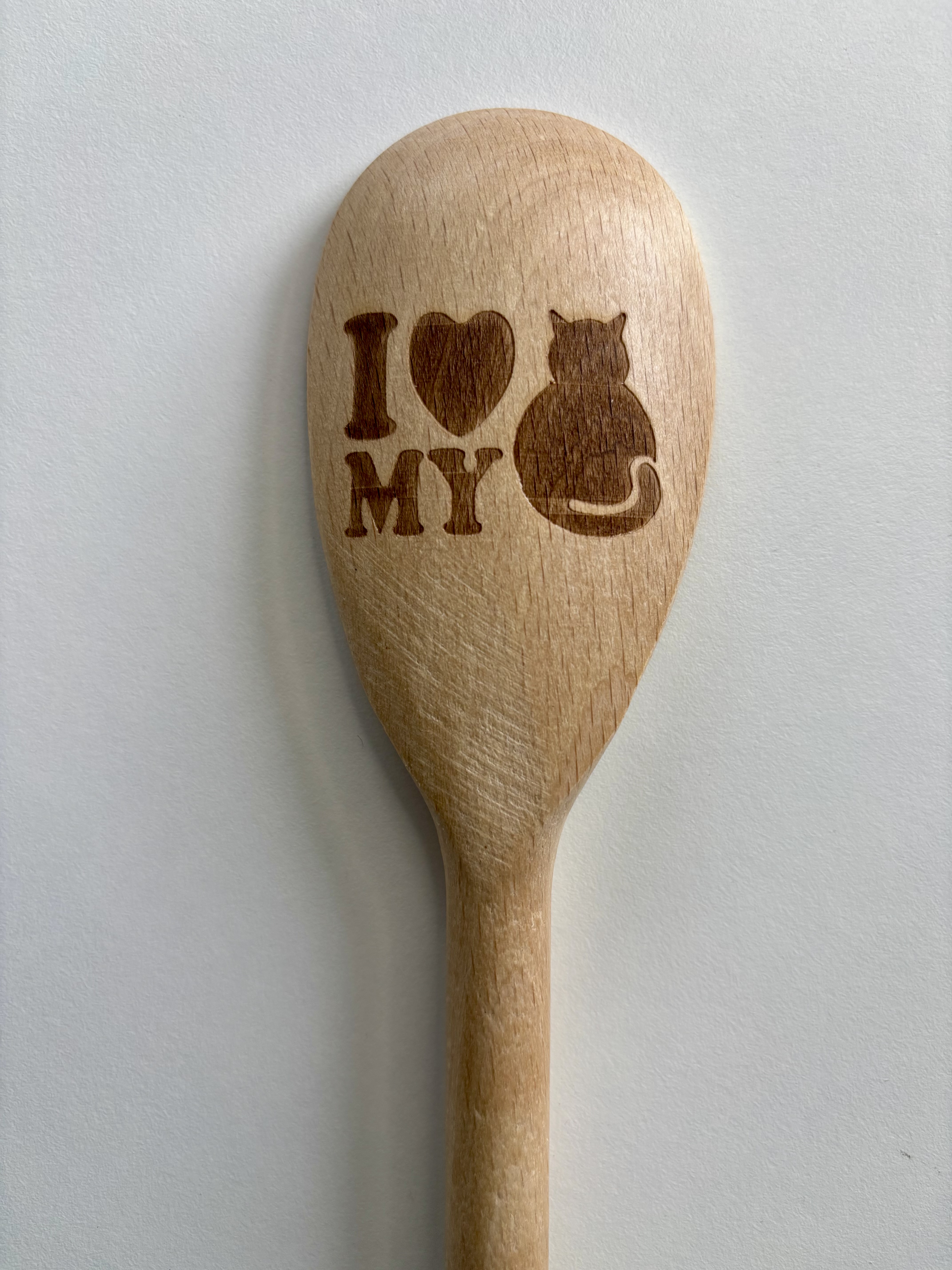 Houten Pollepel | I love my cat
