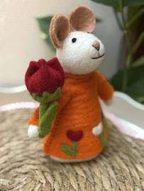 Sjaal met Verhaal | Tulpenmuis | Oranje