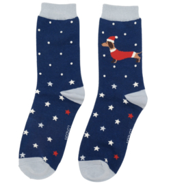 Teckel Kerstsokken | Kerstteckel | Maat 37-41