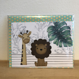 Handgemaakt | Giraffe en Leeuw
