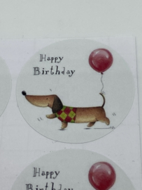 Stickervel | Teckel | Happy Birthday
