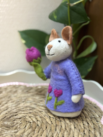 Sjaal met Verhaal | Tulpenmuis | Paars