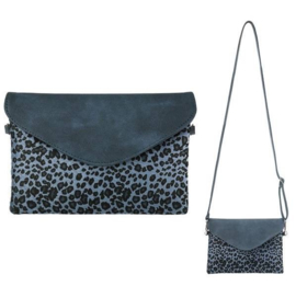 Handtas | Leopard Print Blauw