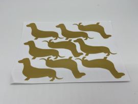 Stickervel | Gouden Teckels