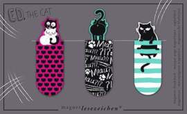 Magnetische boekenleggers | Ed, the Cat