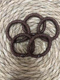 Elastiek | Glitter Bruin