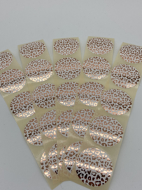 Sluitstickers | Rosé Goudfolie Panterprint (5)