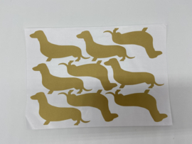 Stickervel | Gouden Teckels