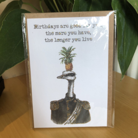 Verjaardagskaart | Struisvogel