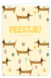 Teckel Kaart | Feestje! | Give X