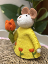 Sjaal met Verhaal | Tulpenmuis | Geel