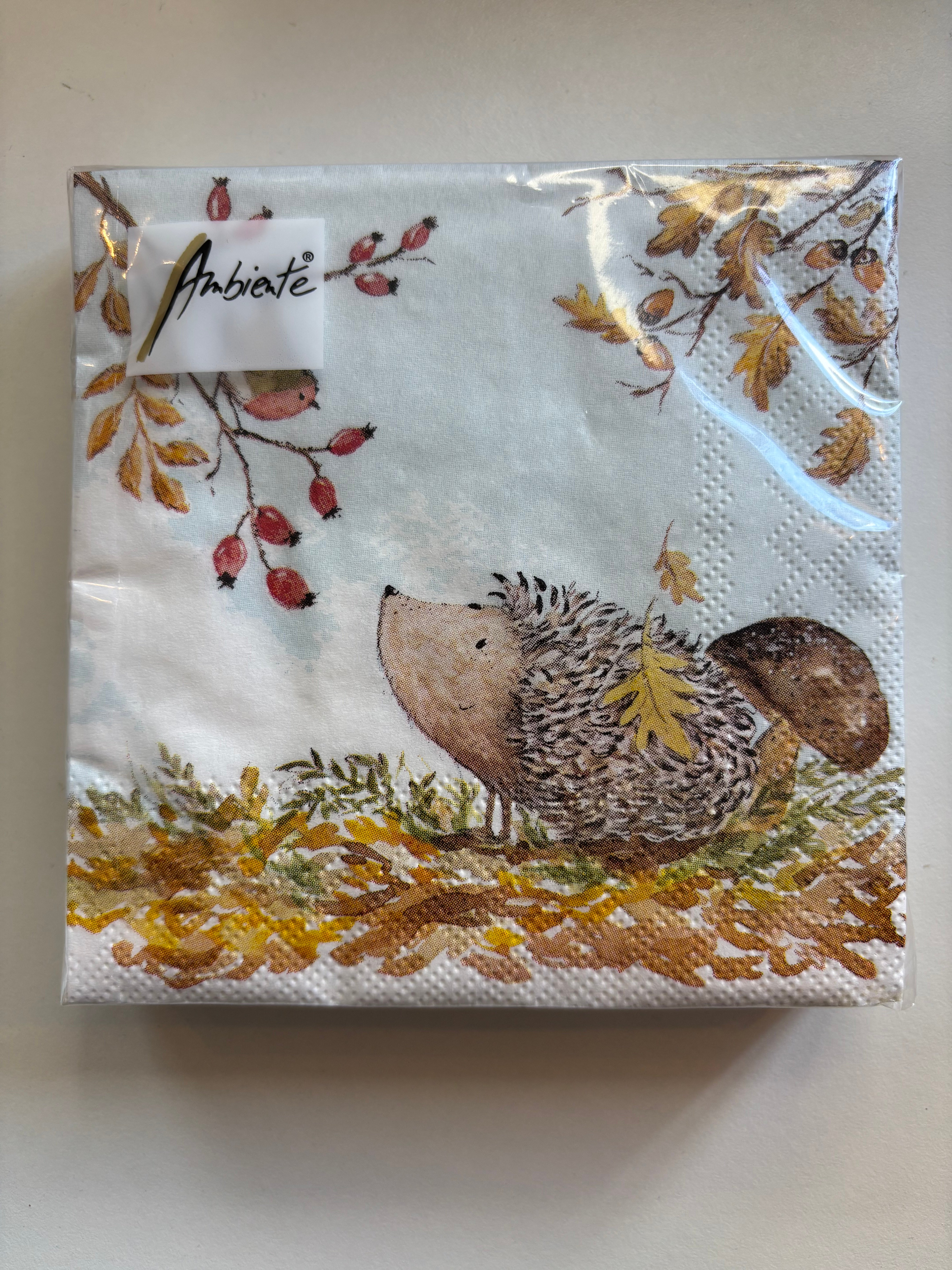 Cocktail Servetten Egel en Roodborstje | Ambiente