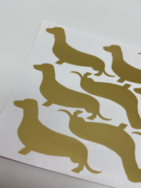 Stickervel | Gouden Teckels