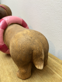 Decoratie | Teckel Larry met Zwemband en Zonnebril