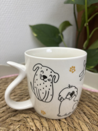 Mok | Hondjes | Zwart Wit