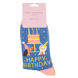 Teckelsokken | Kat en Teckel | Happy Birthday | Maat 36-41