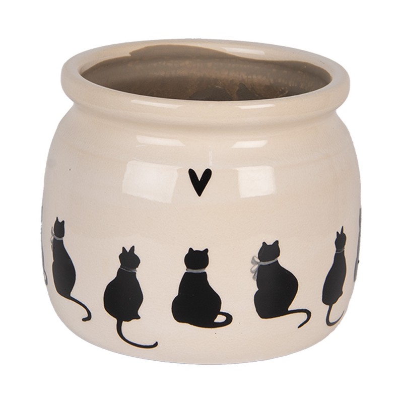 Bloempot Katten | Clayre & Eef | 16x13 cm