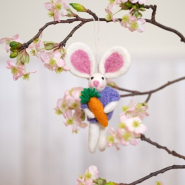 Vilten Hanger | Haasje met Wortel | Pasen