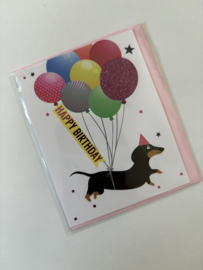 Teckel Kadokaartje | Happy Birthday