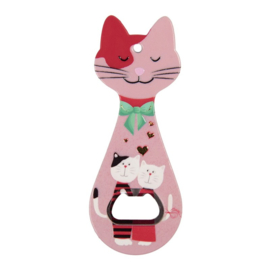 Flessenopener Kat | Clayre & Eef | Roze