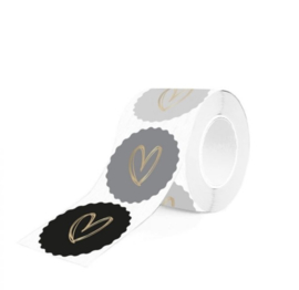 Stickers | Gouden Hart | 9 stuks