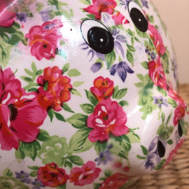 Groot Spaarvarken met Bloemen