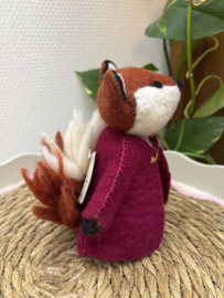 Sjaal met Verhaal | Vos | Burgundy