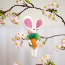 Vilten Hanger | Haasje met Wortel | Pasen