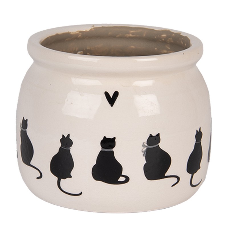 Bloempotje Katten | Clayre & Eef | 12x10 cm