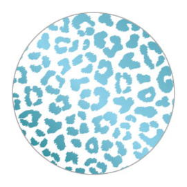 Sluitstickers | Turquoise folie panterprint (5)