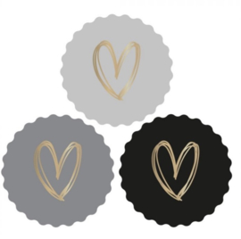 Stickers | Gouden Hart | 9 stuks