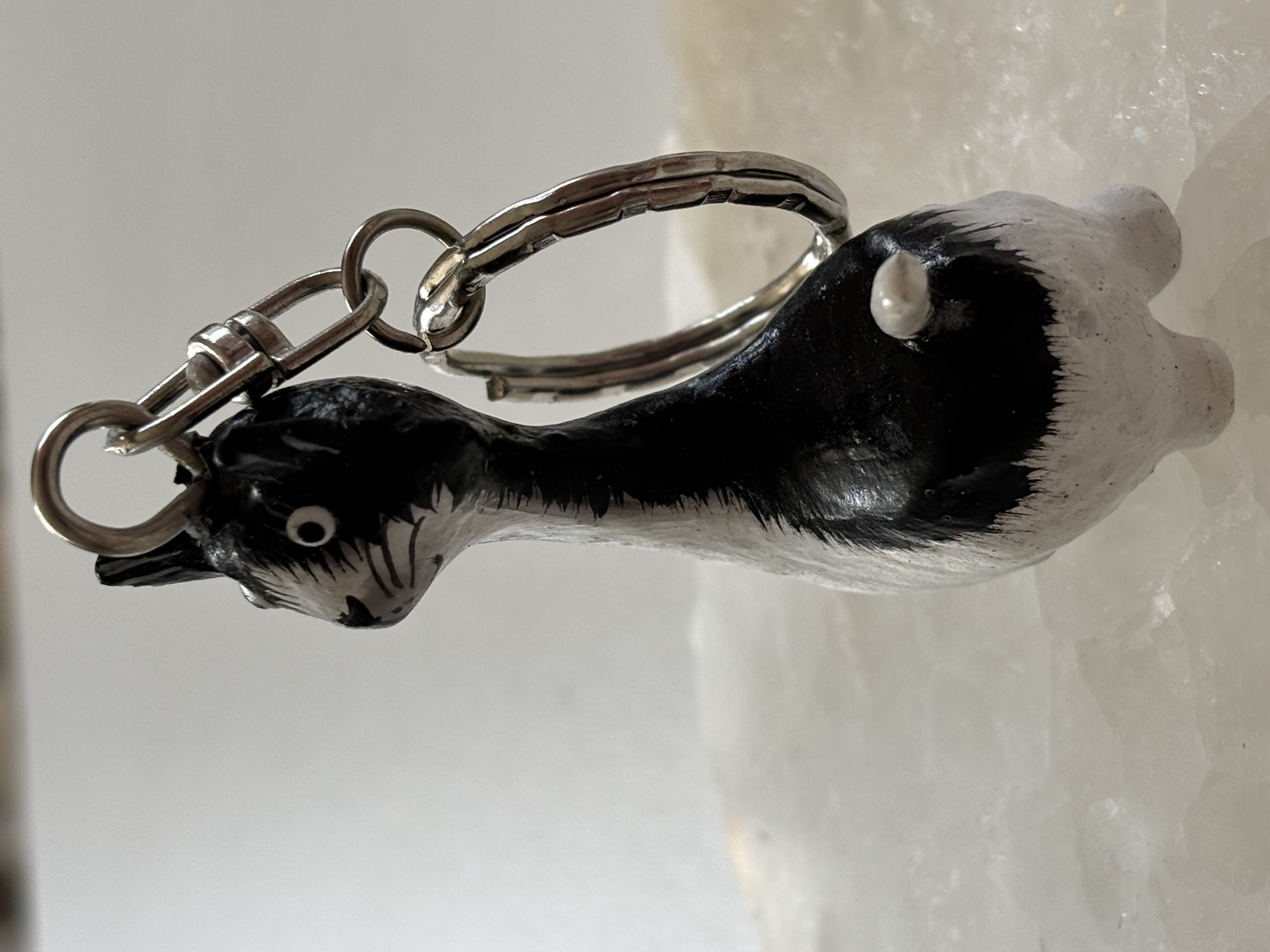 Sleutelhanger | Zwart witte Kat