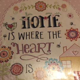 Tekstbord | Home is where the heart is