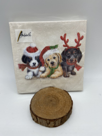 Teckel Kerstservetten | Teckel en zijn vriendjes