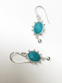 Turquoise oval hook