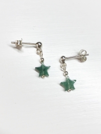 Green Aventurine star earring kids