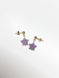 Amethyst star earring kids