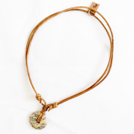 Luipaard Jaspis donut ketting