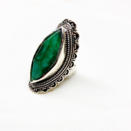 Smaragd markies ring