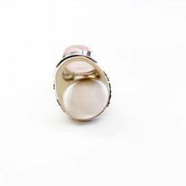 Rozenkwarts ring ovaal