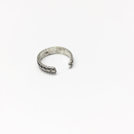 Braid zilver teenring