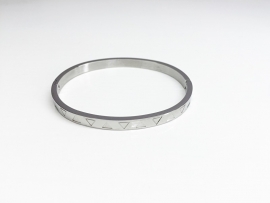 Bracelet Stainless steel silver thin: Triangle