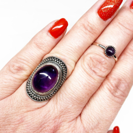 Amethist Boho ring