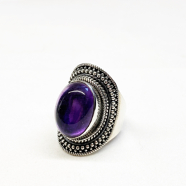 Amethist Boho ring