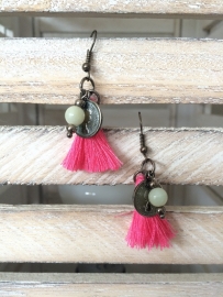 Earring Anthracite Amazonite