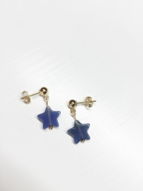 Blue Agate star earring kids