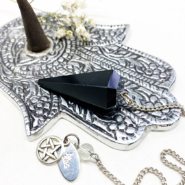 Obsidiaan pendel pentagram