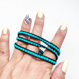 Wrap bracelet Turquoise triple